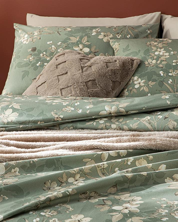 Pure Magnolia Ușor De Călcat Persoană Dublă Set Lenjerıe De Pat 200*220 Cm Mint-Lilac-Roz
