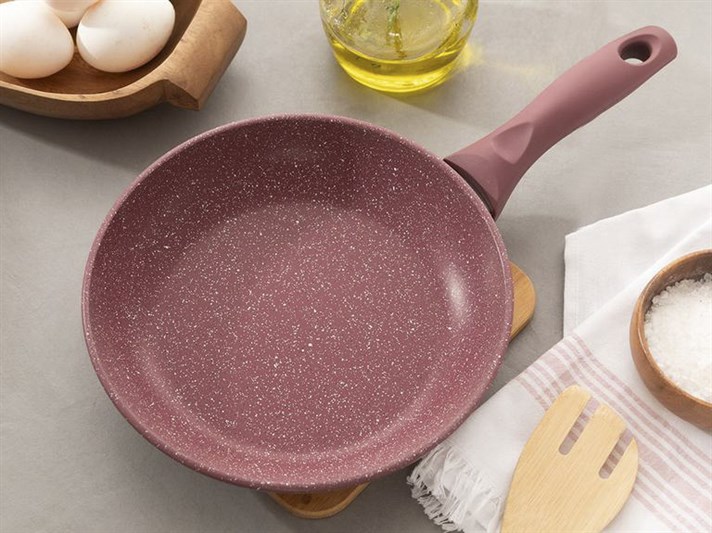 Pure Granite Single Fry Pan 22 cm Claret Red