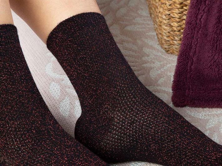 Purler Cotton Women Single Socks Standart Black