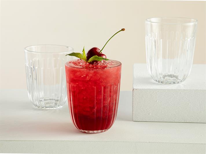 Set 3 Pahare pentru băuturi răcoritoare, Quartz, sticlă, 275 ml, transparent