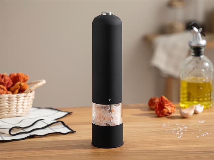 Plastic Battery-Operated / Automatic Mill 22 cm Black