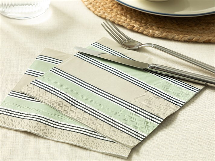 Catty 20 Set Tissue Napkin 33x33 cm Green