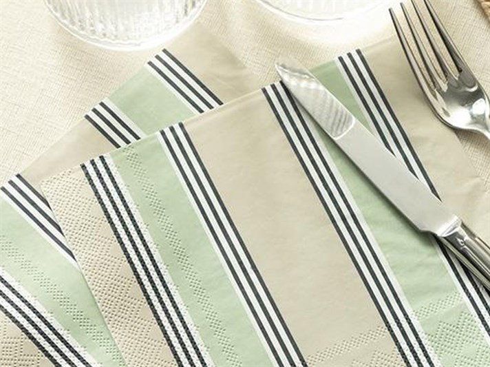 Catty 20 Set Tissue Napkin 33x33 cm Green