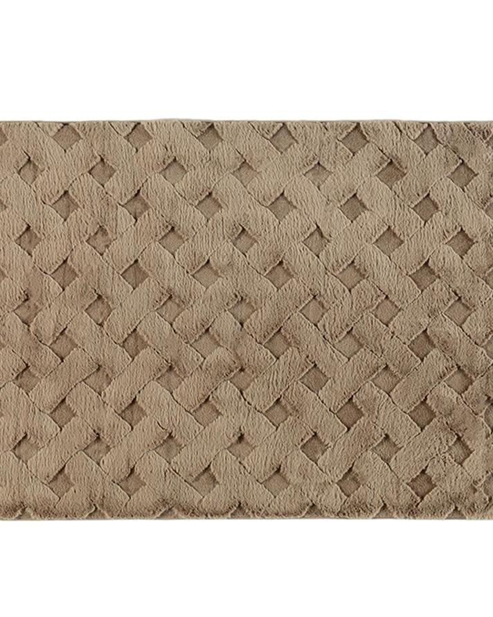 Rabbit Grid Covor, Poliester, 80*150 Cm, Gri Deschis
