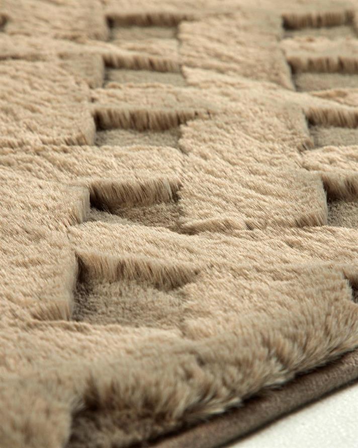 Rabbit Grid Covor, Poliester, 80*150 Cm, Gri Deschis