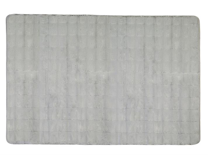 Covor imitație blană, Rabbit Wave, 120x180 cm, poliester, gri