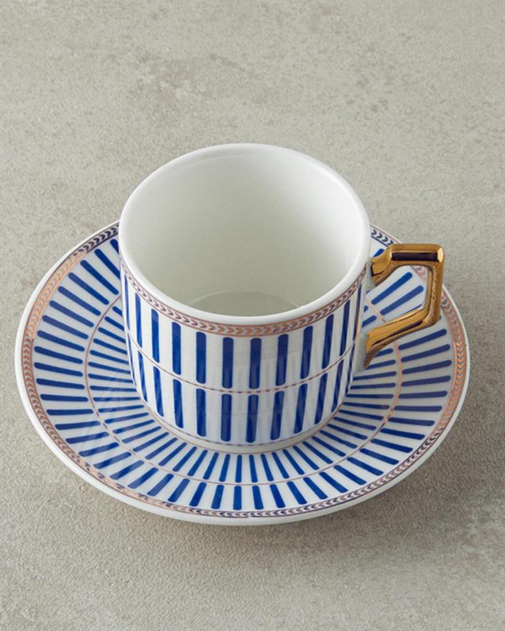 Rabecca Porcelain 4 Parça 2 Kişilik Coffee Cup Set 90 ml Dark Blue