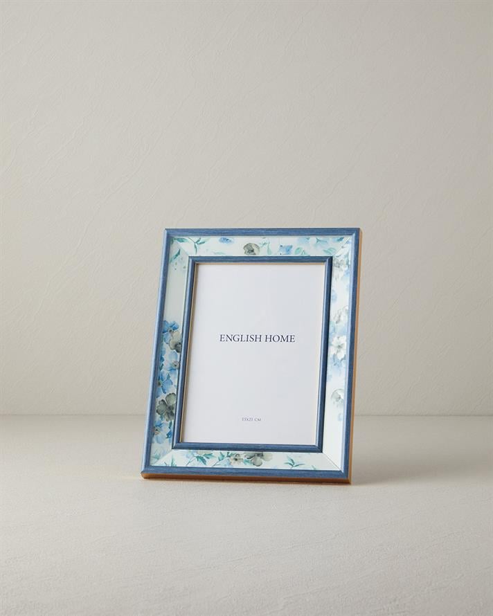Ramă foto, Floret, plastic, 15x20 cm, bleu