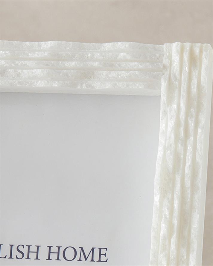 Ramă foto, Marble, plastic, 15x21 cm, alb