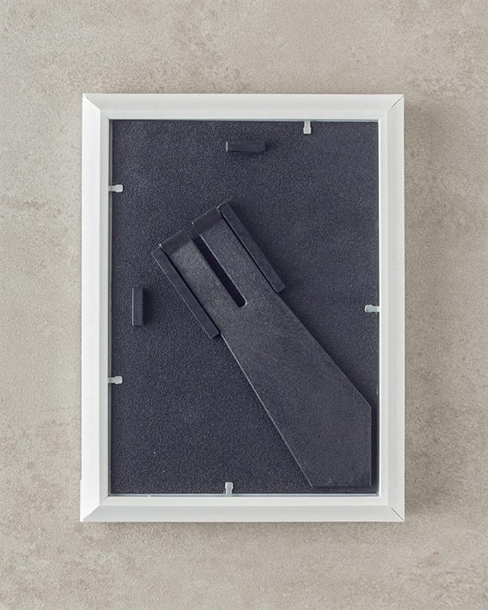 Ramă foto, Marble, plastic, 15x21 cm, alb