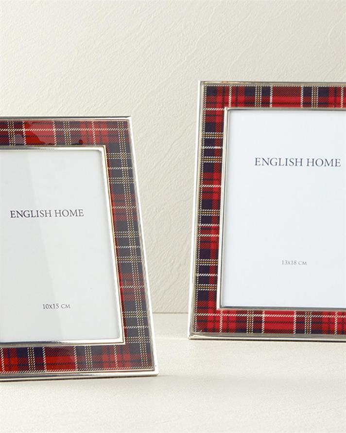 Ramă foto, Plaid, metal, 10x15 cm, bordo