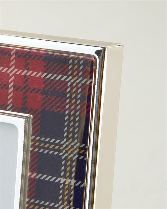 Ramă foto, Plaid, metal, 10x15 cm, bordo