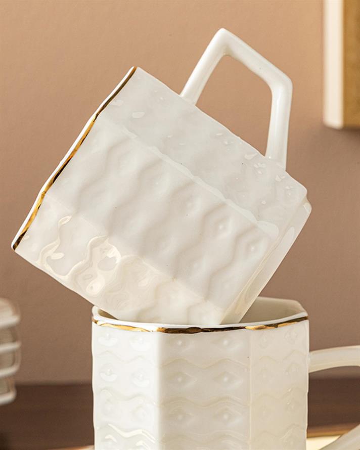 Ramira Porcelain 12 Parça 6 Kişilik Coffee Cup Set 90 ml White