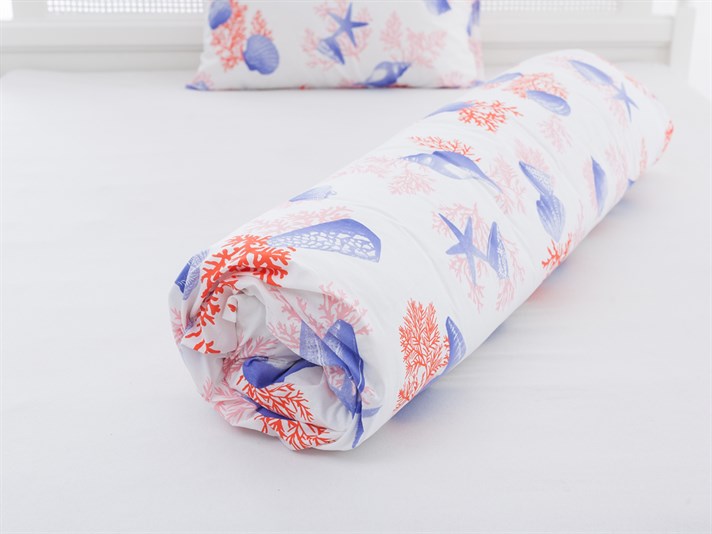 Recif de corali Single Lenjerie De Pat 160x220 cm Coral