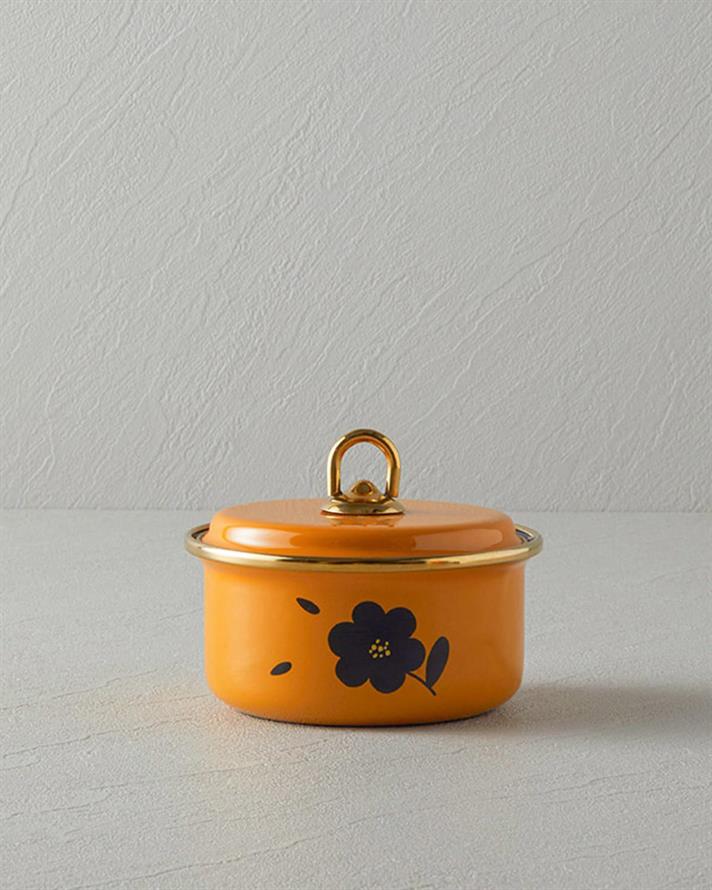 Enamel Cruet 11x6 cm Mustard