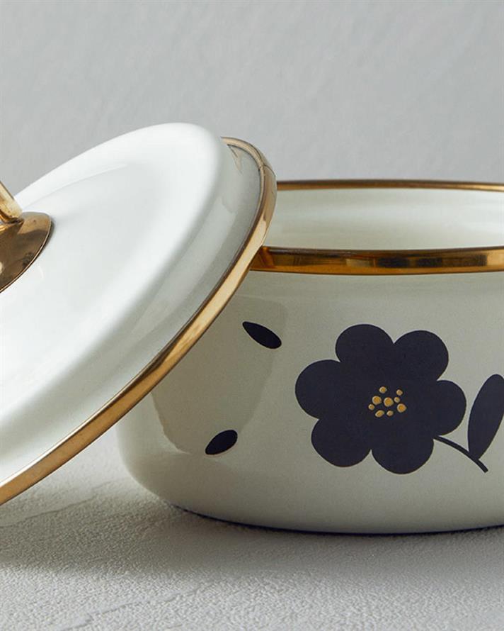 Enamel Cruet 11x6 cm Cream