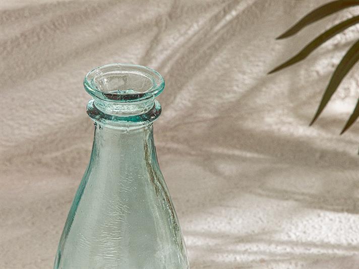 Vază, Recycled Bottle, sticlă reciclată, 9x9x39 cm, verde