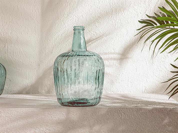 Vază, Recycled Demijohn, sticlă reciclată, 21x21x36,5 cm, verde