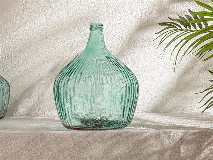Vază, Recycled Demijohn, sticlă reciclată, 29x29x42 cm, verde