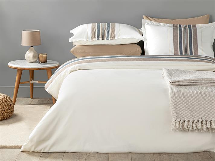 regal Shiny Vopsit în Fire Double Set Lenjerie De Pat 200x220 cm Maro - Bleumarin