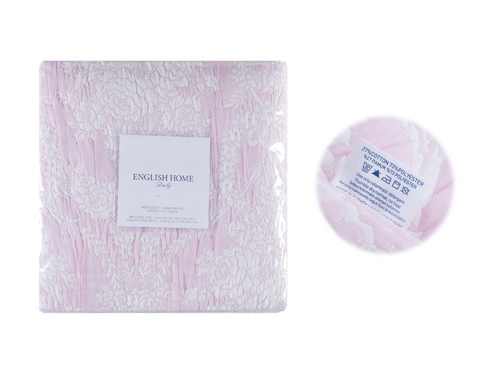 regalitate  Cover Persoană dublă  SET CUVERTURĂ DE PAT 250x260 cm Roz