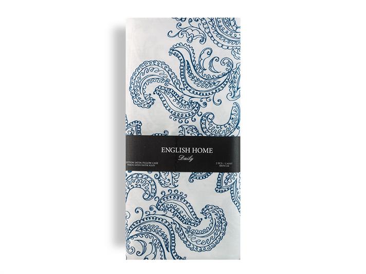 regalitate  Satin bumbac Set 2  FAȚĂ DE PERNĂ 50x70 cm Dark Blue