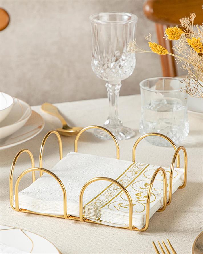 Regent Metal Suport Pentru Șervetele 18*18 Cm Aur.