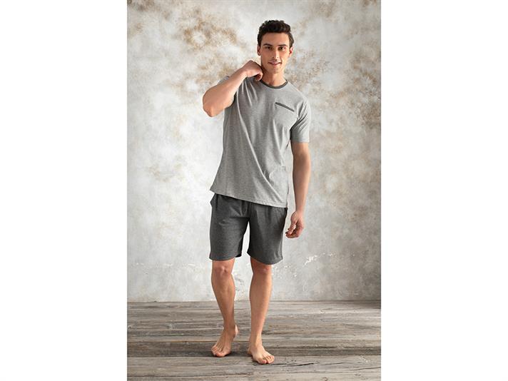Relax Combed Cotton Mens Pajama Set M Anthracite