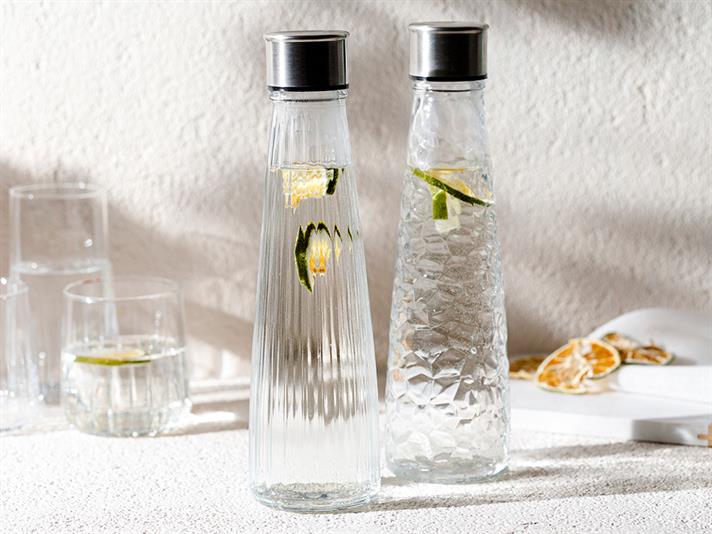 Revan Glass Water Bottle 500 ml Transparent