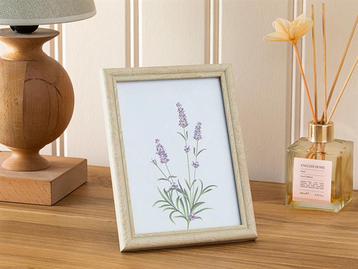 Ramă foto, Rhonda, plastic, 13x18 cm, crem