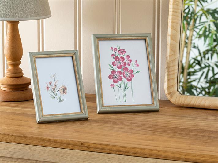 Ramă foto, Rhonda, plastic, 13x18 cm, verde