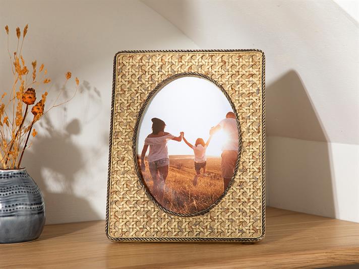 Ramă foto, Rhonda, polirăsină, 10x15 cm, maro