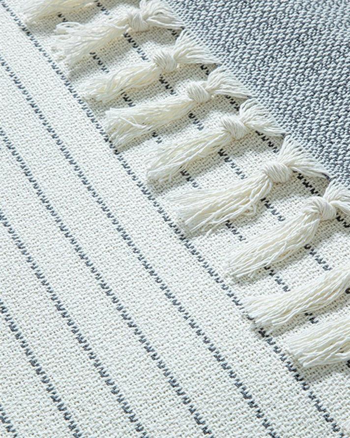 Rhys Set Cuvertură De Pat Dublu, Țesut, 240*260 Cm, Gri Închis