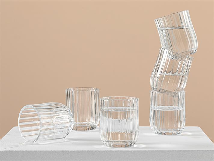 Set 6 pahare pentru apa/ sucuri, Ricco, sticla, 80 ml, transparent