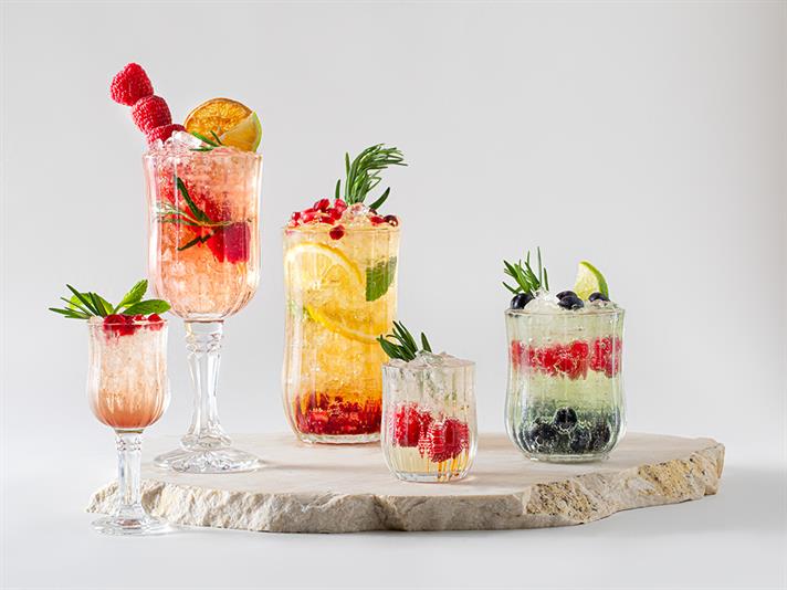 Set 6 pahare pentru apa/ sucuri, Ricco, sticla, 80 ml, transparent