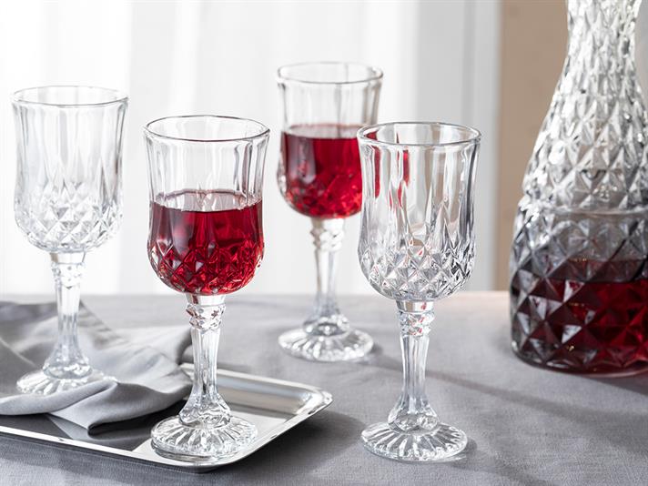 Set 4 Pahare Pentru Vin, Rich, Sticla, 210 Ml, Transparent