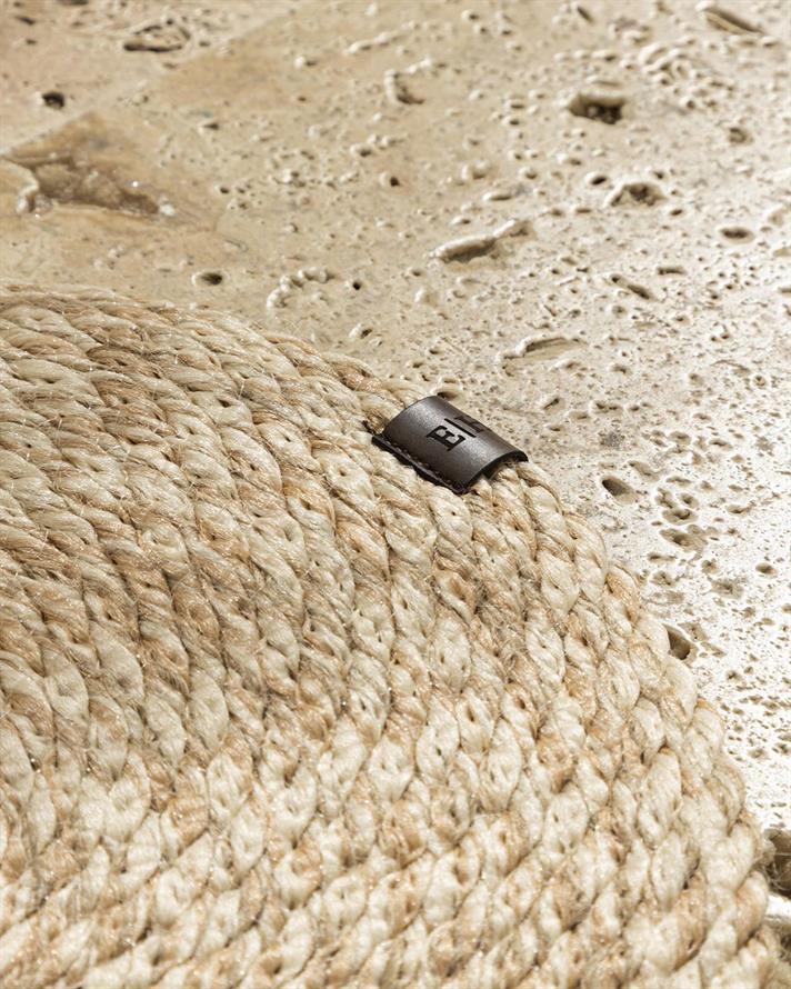Ring Covor Decorativ Din İută, Iută, 120*180 Cm, Portocaliu-Galben
