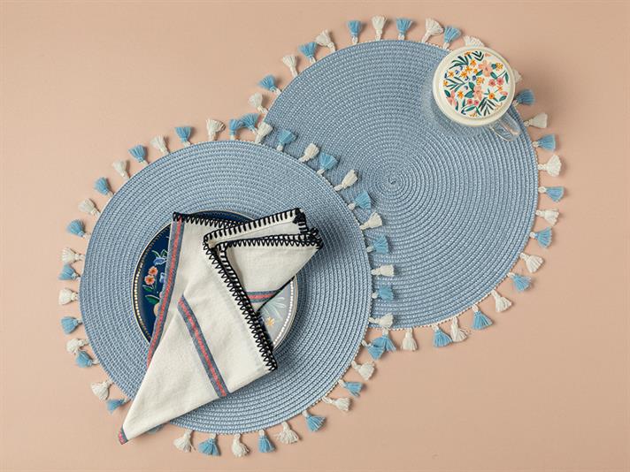 Rio PP 2 Set Place Mat 38 cm Blue