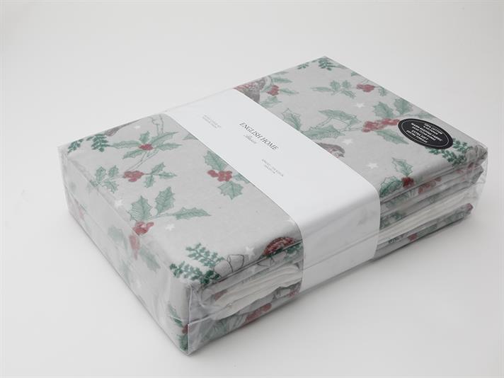 Robin Birds  Flanelă For One Person  SET LENJERIE DE PAT 160x220 cm Gri.