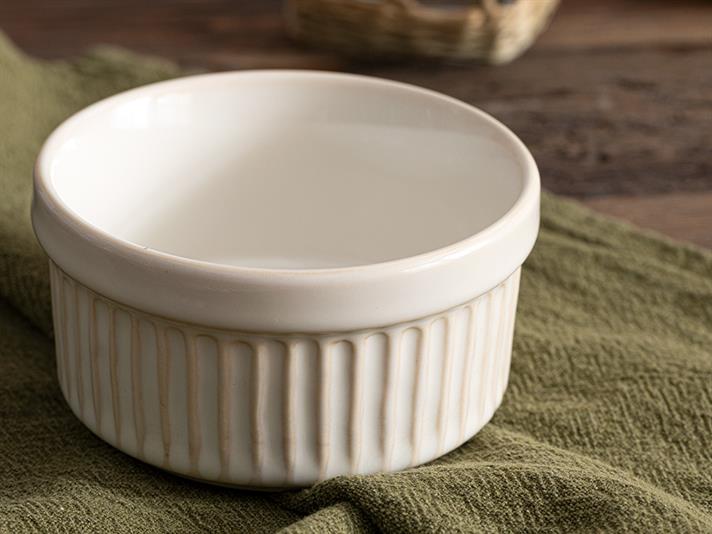 Rochelle Stoneware Souffle Dish 10x5 cm Gray