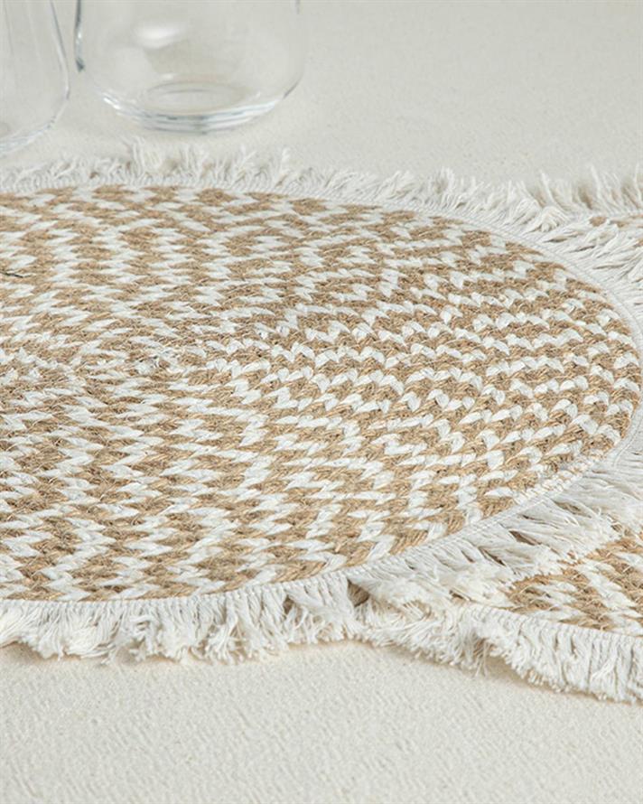Rolena Jute 2 Set Place Mat 35 cm Cream