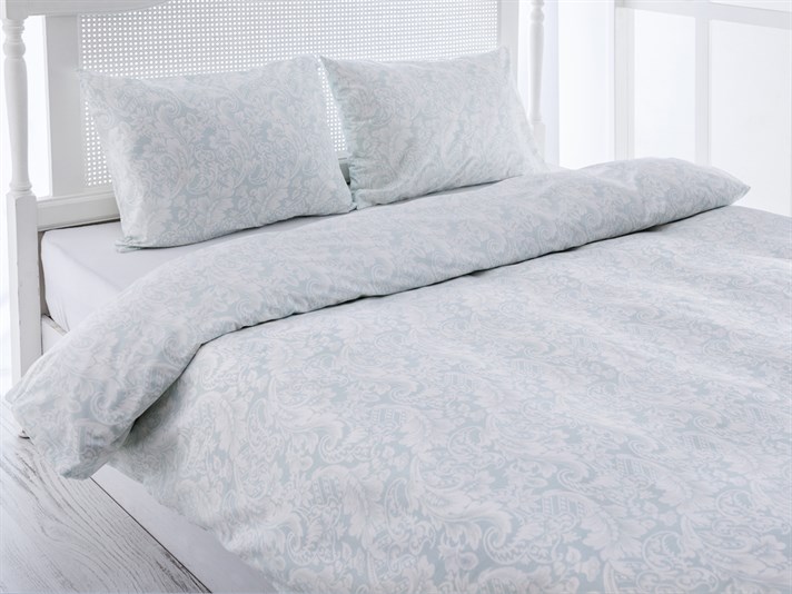 Romance rustice Cu Bumbac Single Lenjerie De Pat 160x220 cm Seledon