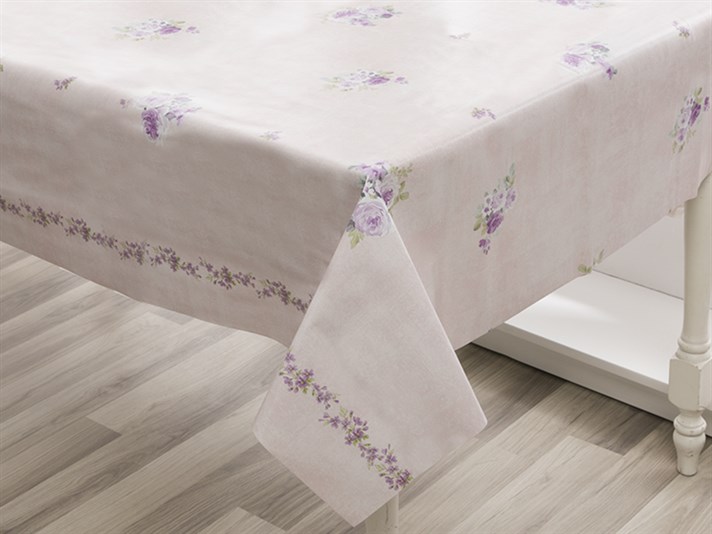Romantic Floral PVC Față de Masă 200x140 cm Pink-Lilac