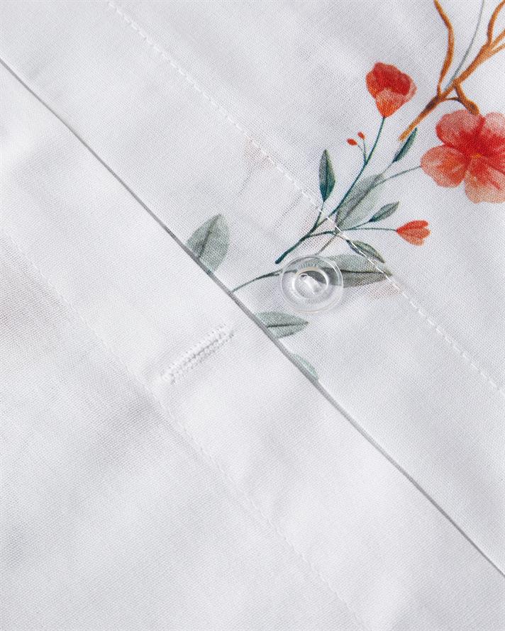 Lenjerie de pat completa, pentru o persoana, bumbac-viscoza, 160x220 cm/100x200 cm/50x70 cm, alb-roz