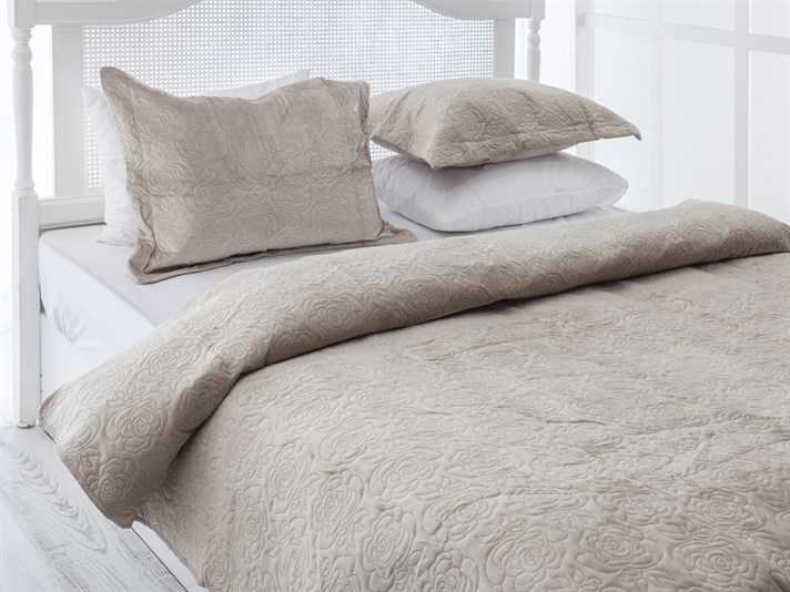 Ronny  Catifea Double Person  SET CUVERTURĂ DE PA 240x260 cm Beige