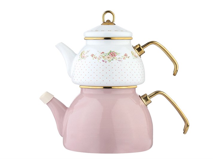 Rosalinda Enamel Tea Pot 2,5 L White