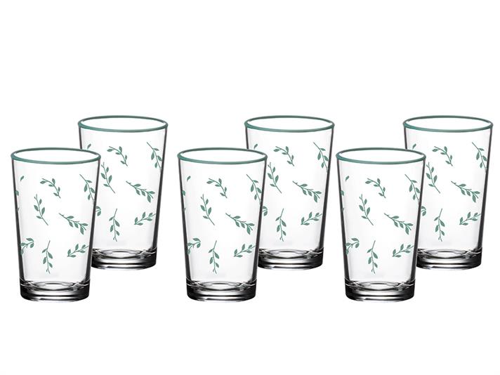 Rosalinda 4 Glass 6 Pcs for Coffee Side Water Glass 100 ml Sea Green