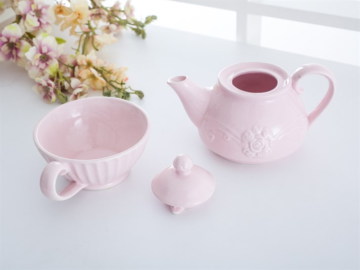 Rose Dolomite Pot Set Light Pink,