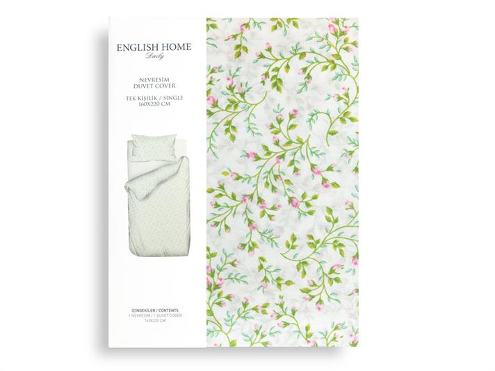 Rosebella Cottony For One Person Duvet Cover 160x220 cm Green