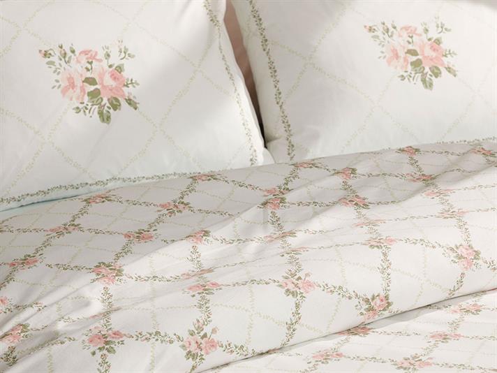 Rose, Set husă de pilotă cu 2 fețe de pernă, Super king, bumbac, 260x220 cm/ 50x70 cm, roz deschis